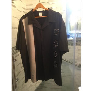 Attila Men's Bowling Shirt 2XL Black/Gray